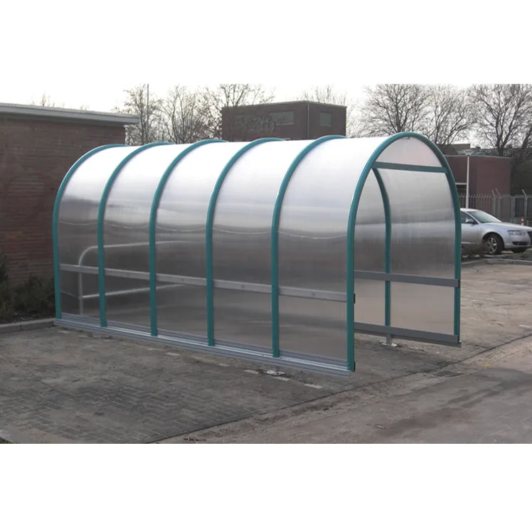 Outdoor Curved Round Metal Shopping Trolley Shelters and Garage