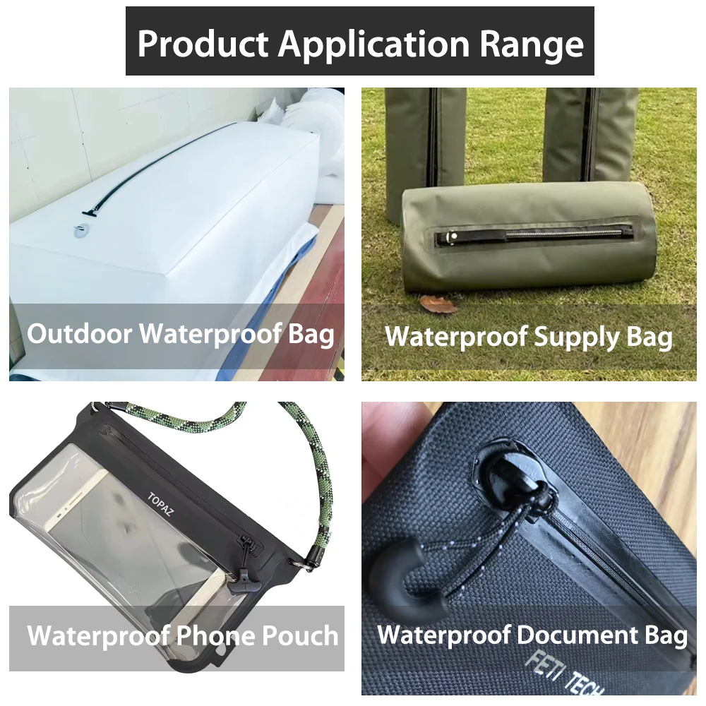 IPX7 TPU PU Nylon Waterproof Zipper Underwater Diving Fishing Waders Waterproof Zippers wetsuit travel accessories zipper