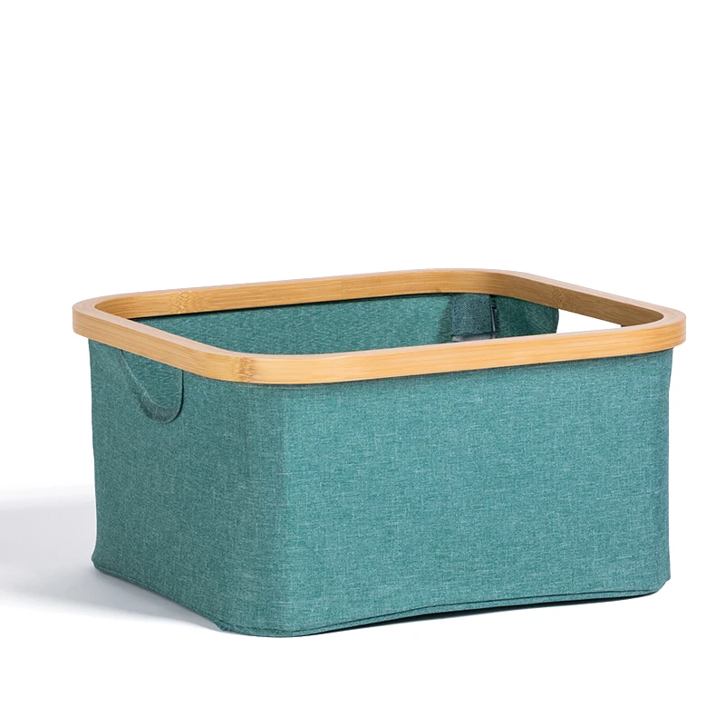 Hot sale wooden laundry collapsable laundry bin bamboo frame hamper storage basket for dirty clothes
