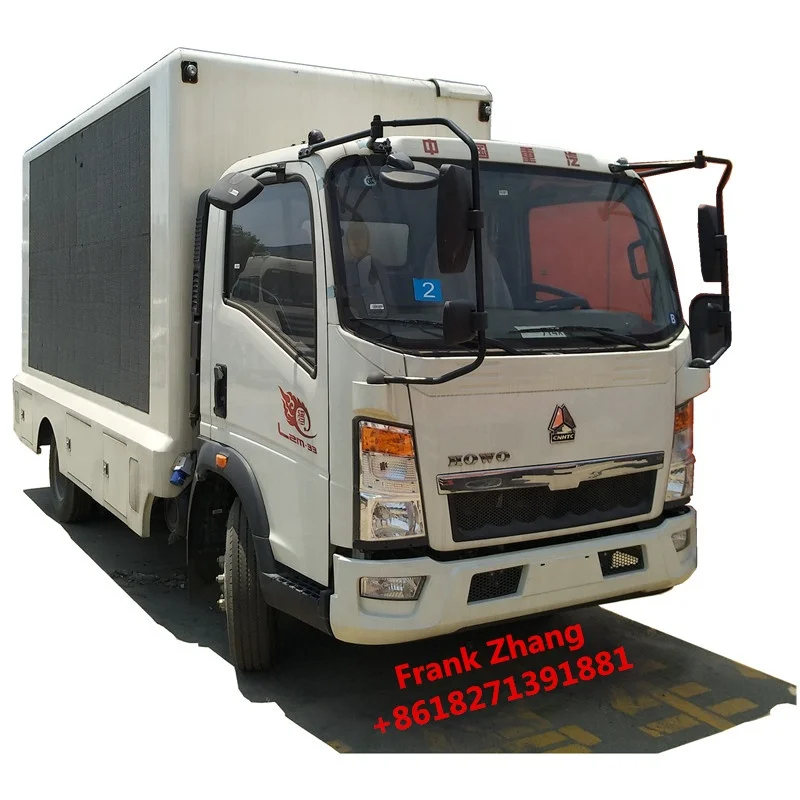 Полноцветный мобильный рекламный фургон 4x2 HOWO P6 P5