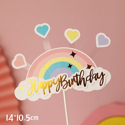 19 PCS Included Unicornio Cake Topper Unicorn Cake Decoration Set