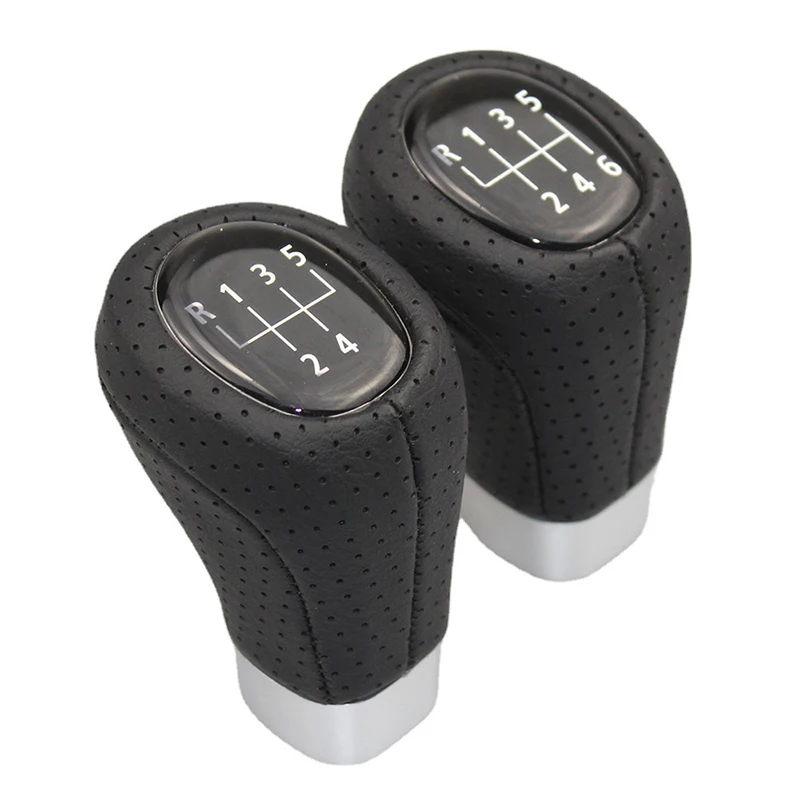 Gear Stick Shift Knob BMWE81 Advanced Leather Superfibre Material with holes 5/6 Speed Gear knob
