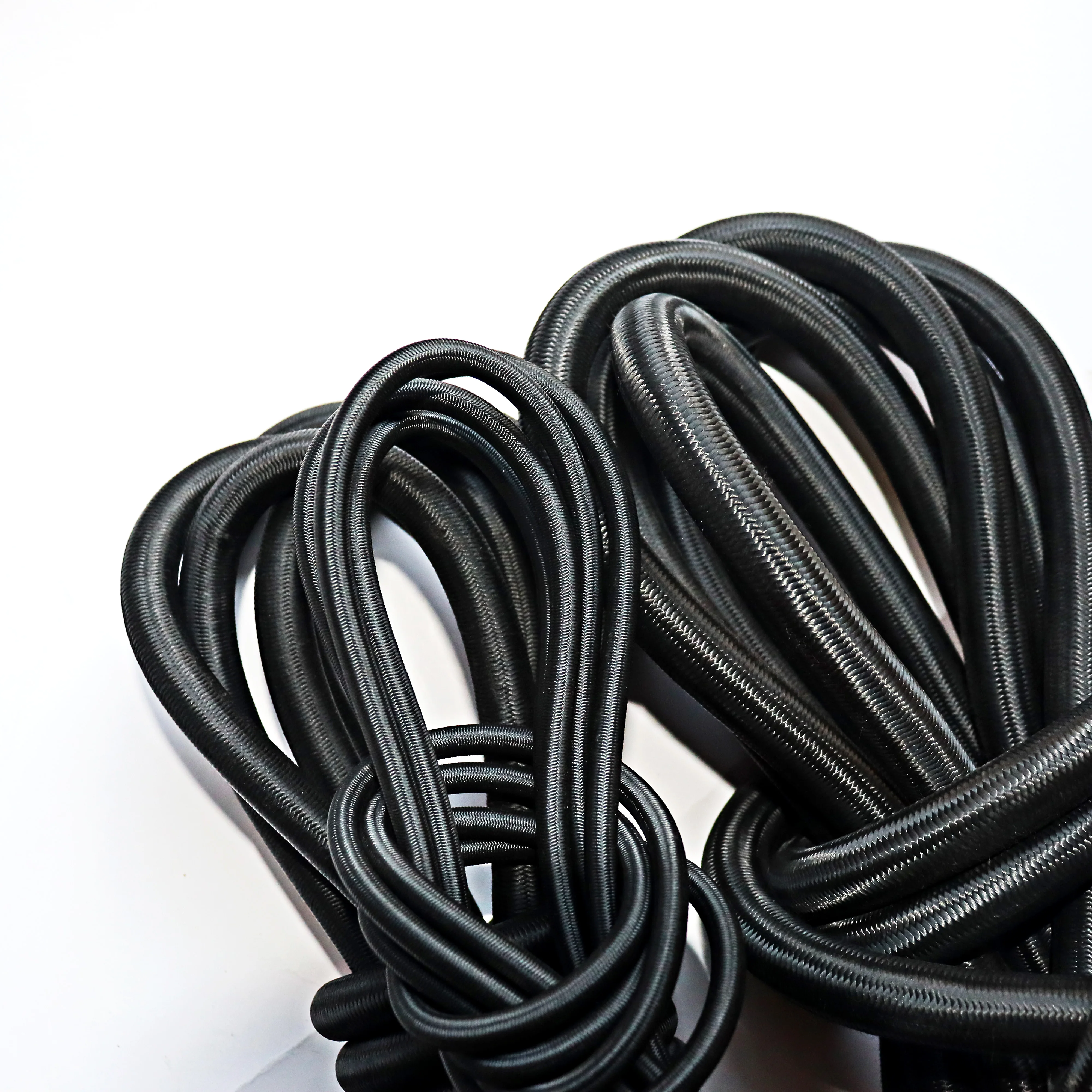 Bungee Cord Elastic Cord with Ball Black Wholesale Rubber Jump Exercise for Tent Outdoor Latex Duty Customized Heavy Camping TEX