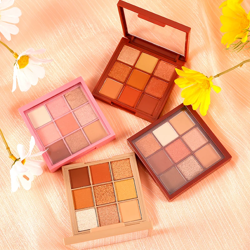 Оптовая продажа, на заказ, без логотипа, веганская безжалостная, 9 цветов, косметика, макияж, частная этикетка с логотипом, пигментированная палитра теней для век