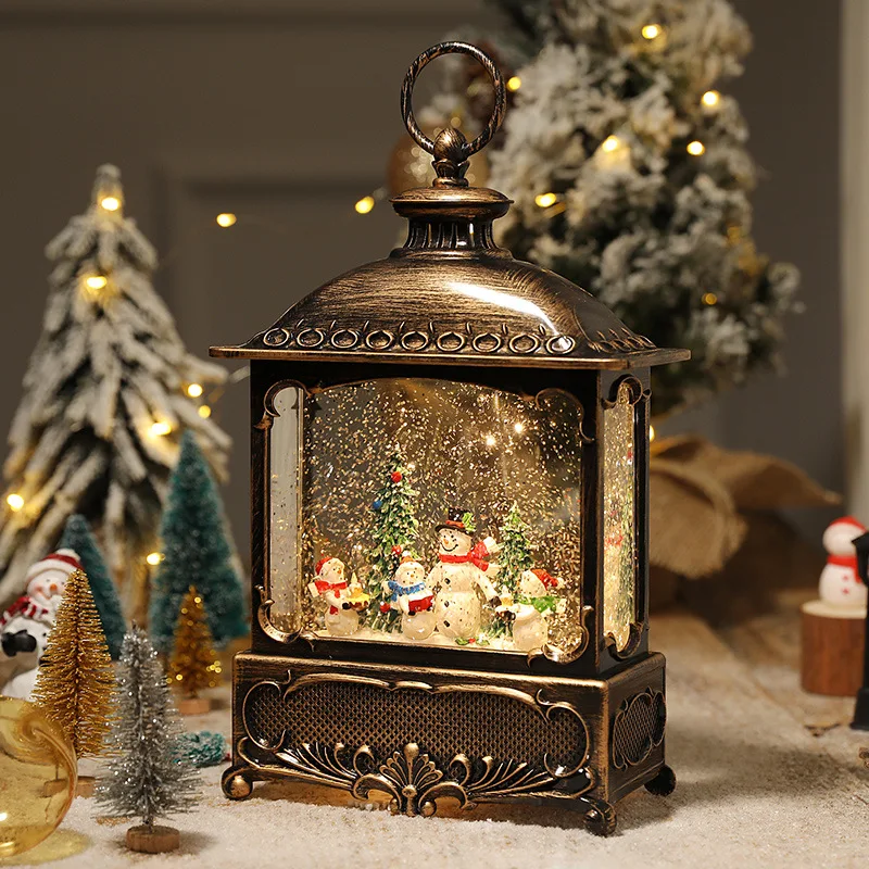 Wholesale Water Snow Christmas Lantern Musical & lighting Xmas Snowball Souvenir Festival gift Christmas Home decoration