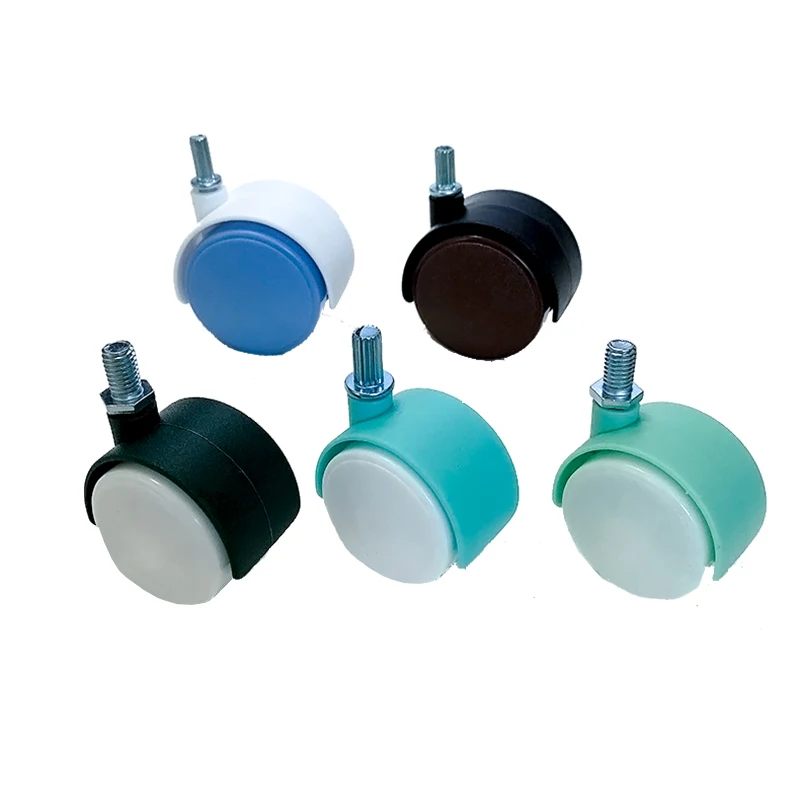 Пластиковое универсальное колесо PP Silent Caster Color 30 мм 40 50