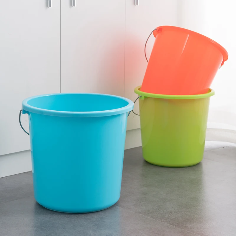 Plastic Bucket with Lid with Cover Water Pail Bucket Factory Hot Sale 10L 13L Carton Storage Multipurpose BUCKETS 