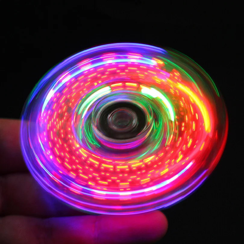 High Quality Customized Logo Fidget Spinners Hand Toys Relieve Pressure Luminous Toys For Promotional Gift