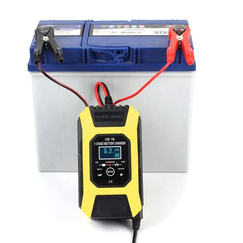 12V 7A Portable Pulse Repair Battery Charger jump starter 12 volt 7amp Motorcycle golf cart Car Maintainer Desulfator