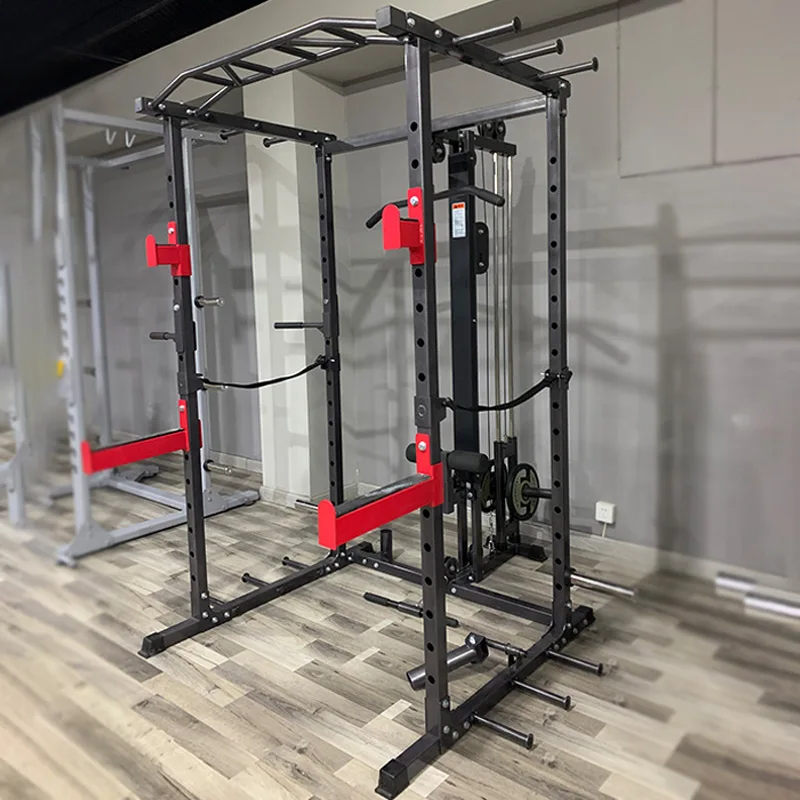 Big Discount Customized Color Sports Equipment Fitness Trainer Multi-Functional High and  Low Pull Squat Rack