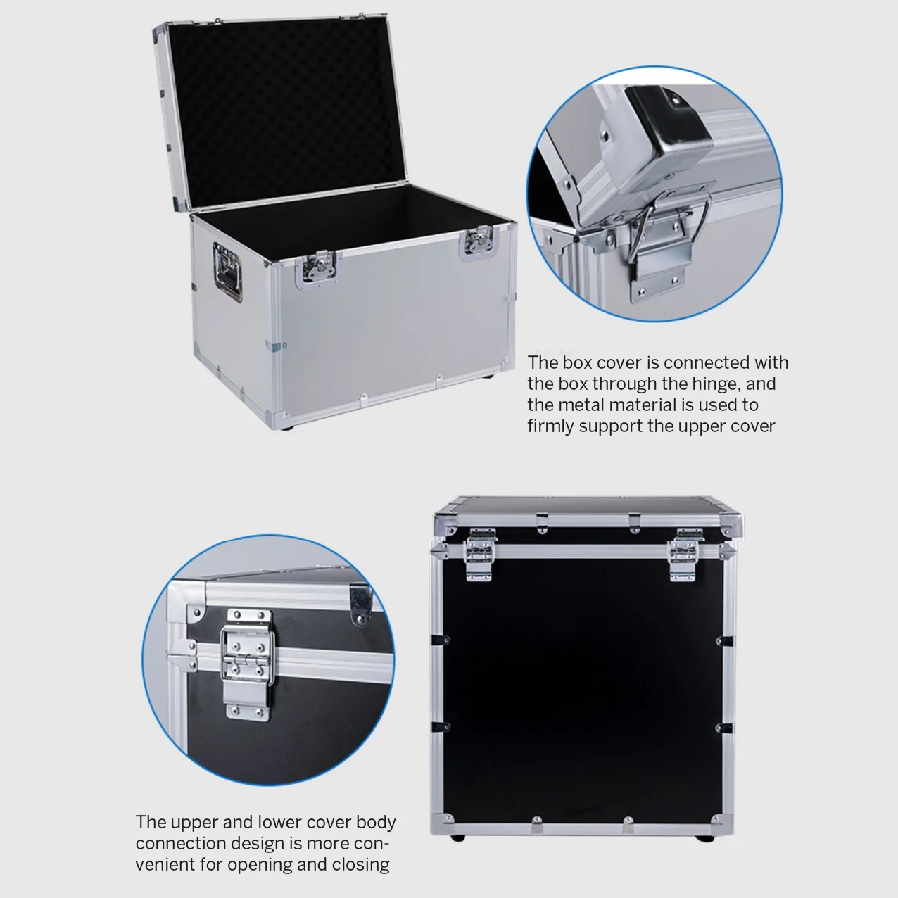 Protective Tool  blue black aluminium flight case parts instrument cases tool box flight cases