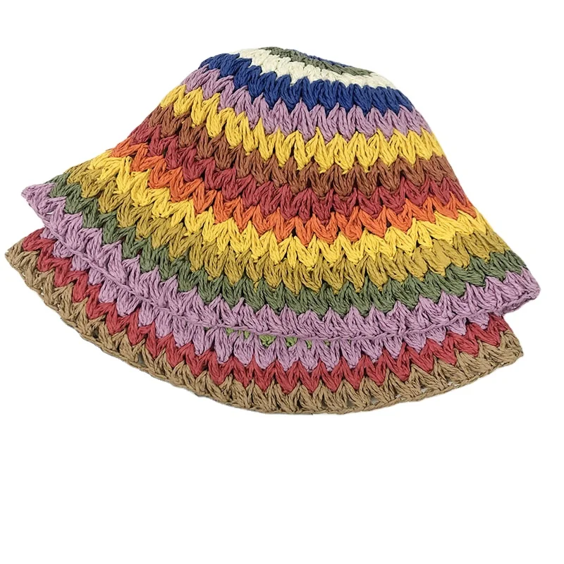 Индивидуальная соломенная шляпа папируса, низкий минимальный заказ, Модная складная шляпа от солнца в новом стиле, женская летняя пляжная Солнцезащитная шляпа из рафии