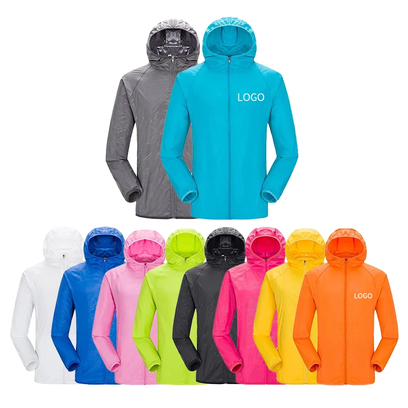 Summer Unisex UV Coat Lightweight Custom Outdoor Camping Jacket Rash Guard Sun Protection Clothing