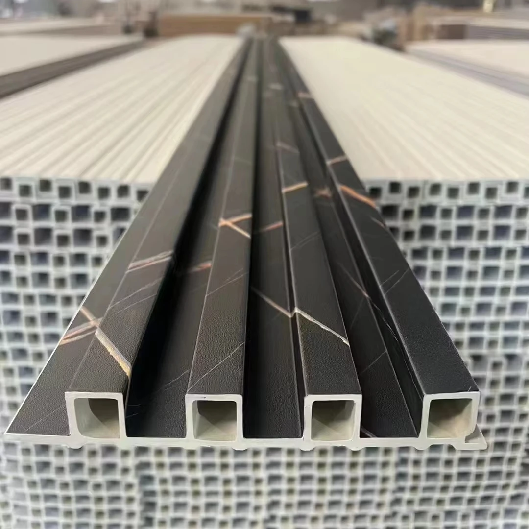 Home Improvement Decoration Wood Alternative Panels WPC Louver fluted Wall Panel 3D PVC Wall Panel