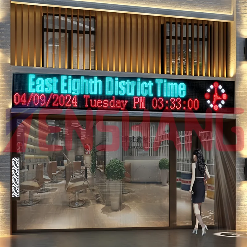 Outdoor Indoor Multi-language Supported Led Lamp Led Programming Sign Display P5 P10mm Led Moving Text Sign Led Message Display