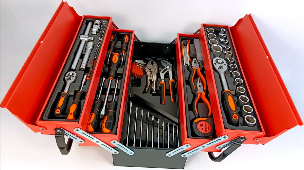 53pcs wholesale 1/2 socket chrome vanadium steel big fly ratchet wrench set multifunction repair auto repair set