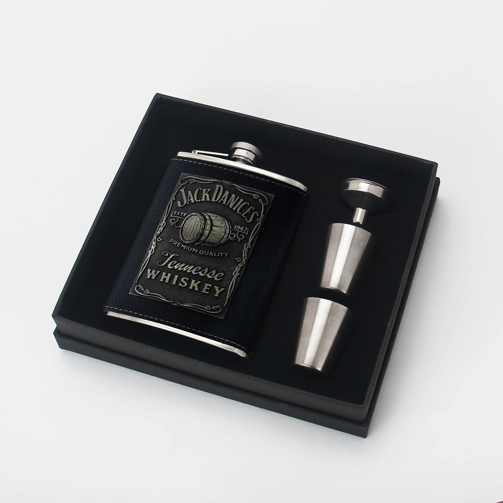 2024 New Products Outdoor Stainless Steel Flagon Russian Wine Bottle White Wine Glass Pot Set Gifts For Men Valentines Day Gift