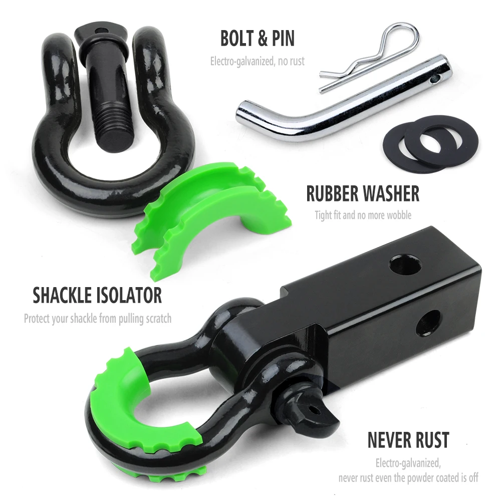 High Receiver Kit  D Ring Bow Hitch Receiver  Shackle
