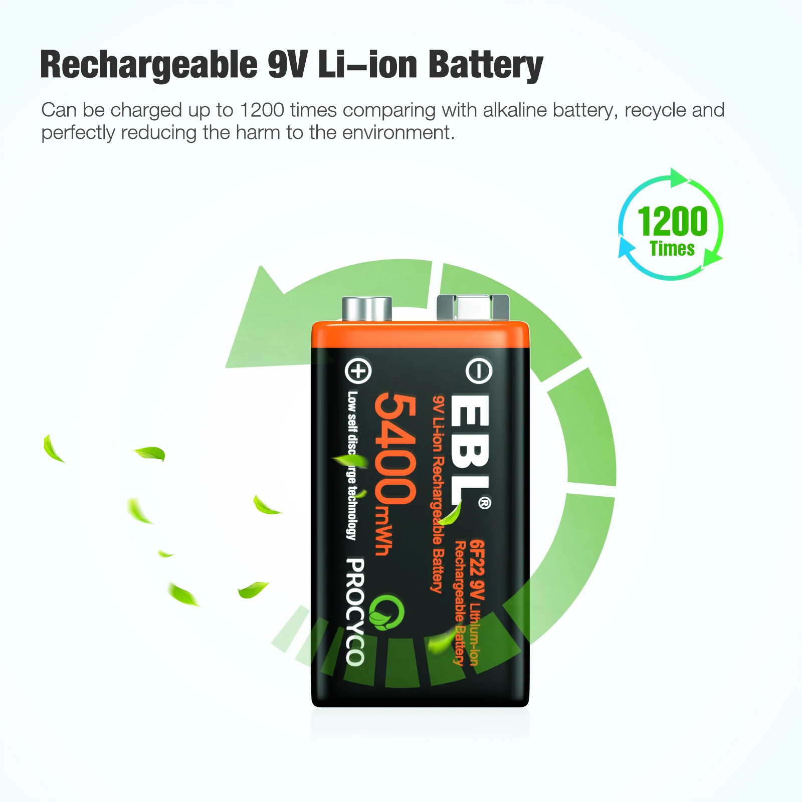 High Quality 600mah 9v 5400mwh USB li ion Batteries Rechargeable Lithium ion Battery Usb For Multimeter