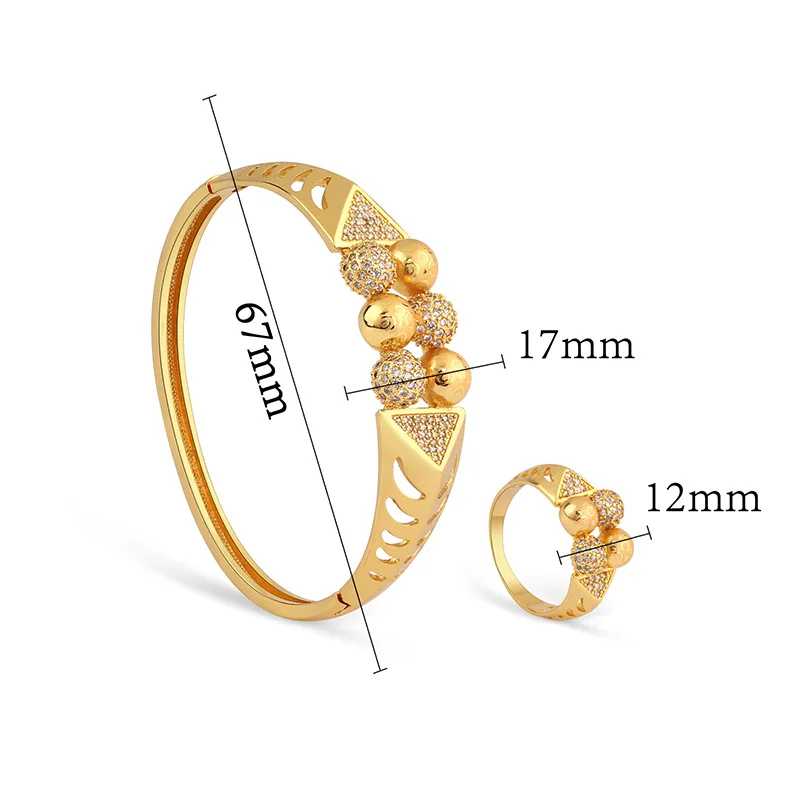 LOTOS JEWELRY 18k gold plated micro insert zircon  ball shape fashion jewelry rings for men