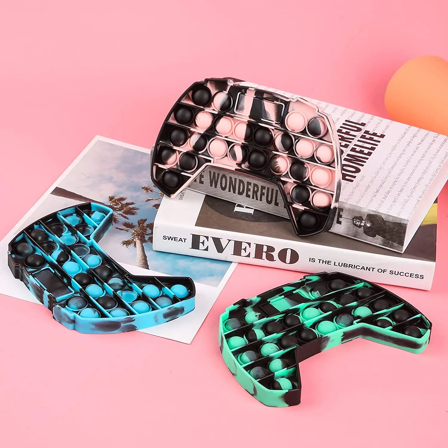 Игровой контроллер Pop Push игровой коврик в форме поп tie dye Bubble сенсорная игрушка-антистресс для детей с аутизмом и