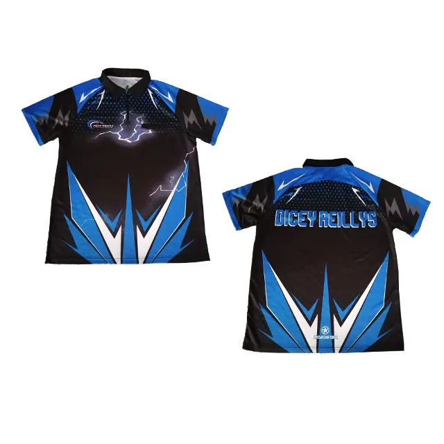 Roadstar Custom names dart polo shirt zipper polo normal collar stand up collar bowling shirt sports shirt