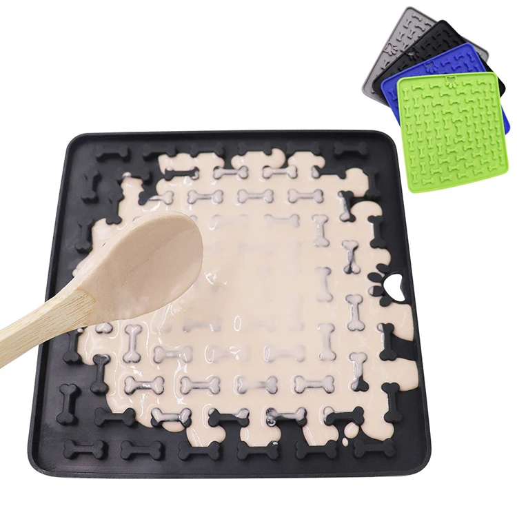 
Wholesale silicone pet food slow mat for dag placemat dog safety bowl placemat 