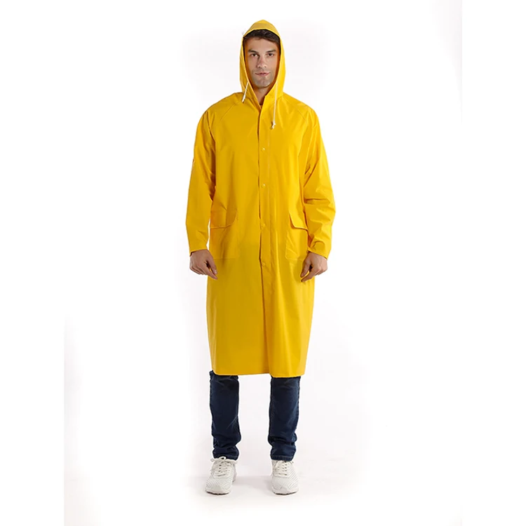 Most Popular PVC Polyester Fabric Waterproof Rainy Day Rain coat for Men Rainsuit
