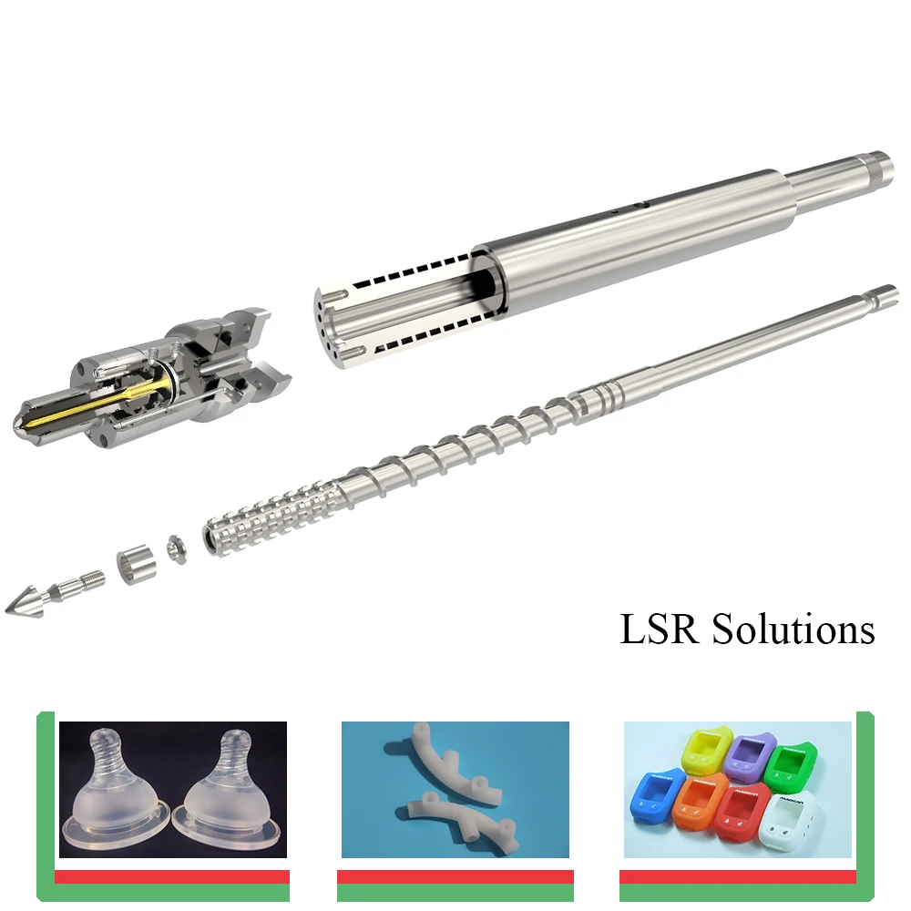 Liquid Silicon Rubber L.S.R. Screw Barrel for Injection