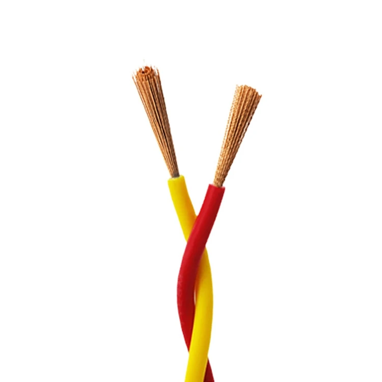 Copper core PVC insulated stranded flexible cable and fire wire wire RVS 300/500V 2 core 4mm cable and wire