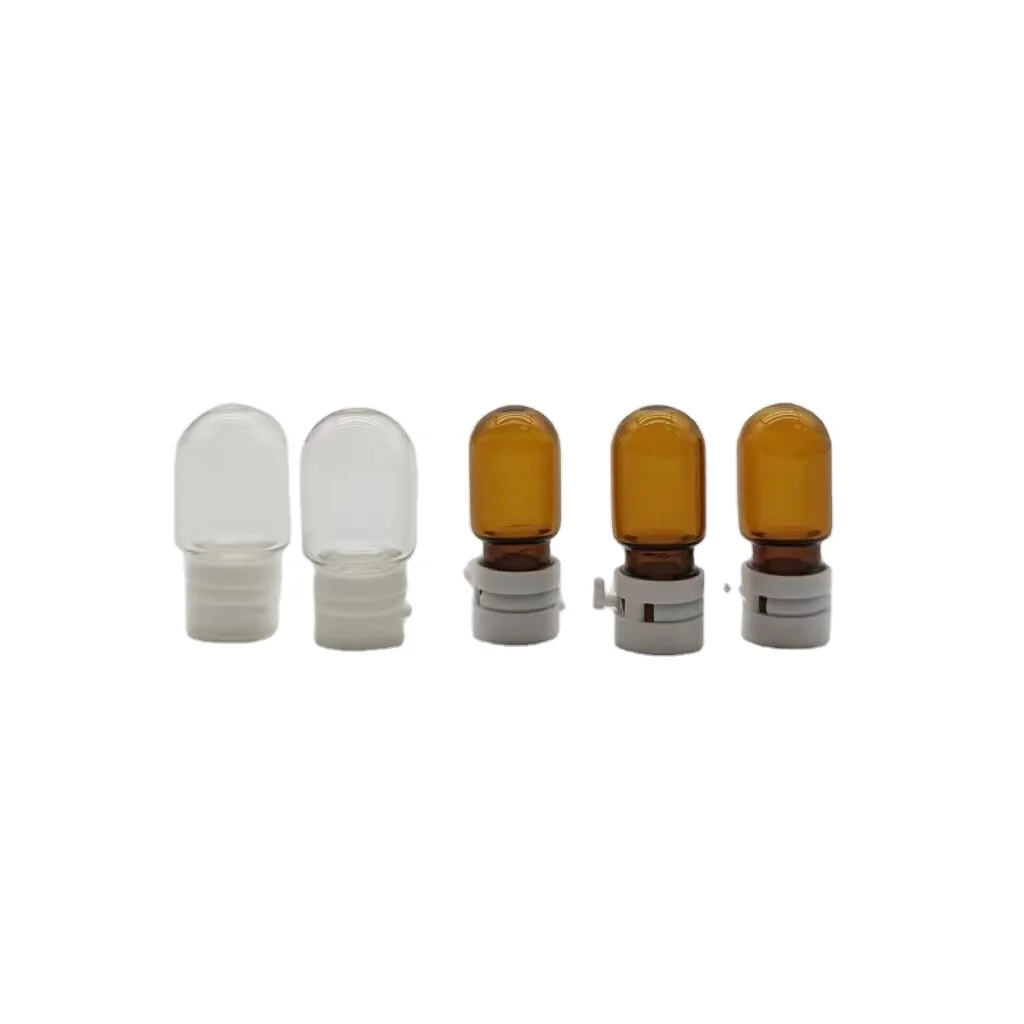 1.5ml round bottom small bulb transparent ampoule bottle essence bottle with tear cap