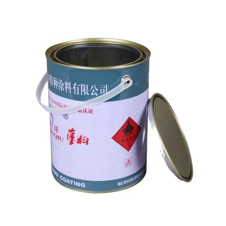 paint printed empty metal  tin can 5 liter 1 gallon with lid and metal handle