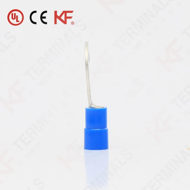 Tin Plated Single Crimp Copper Insulated Nylon Insulated Hook Terminals