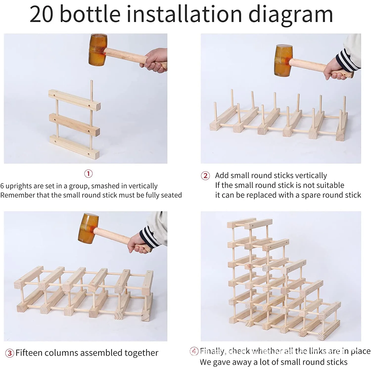 High Quality Wooden Wine Rack Kitchen Furniture Wine Bar Cabinet
