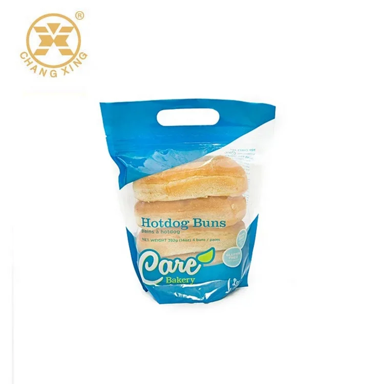 Custom Design Plastic Bread Loaf Bag Food Cellophane Packaging Storage Bakery Toast Sandwich Bread Packaging Bag