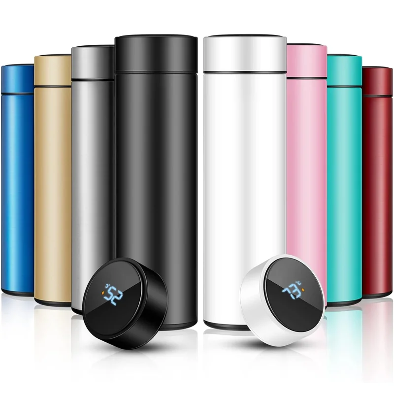Kingze 500ml Smart Vacuum Travel Coffee Tumbler Cup Personalized LED Temperature Display Portable Flasks