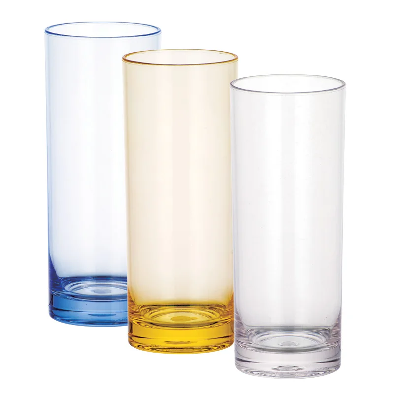 Long Pina Colada Cocktail Glasses 12oz Plastic Cup 360ml PC Tom Collins High Ball Glass
