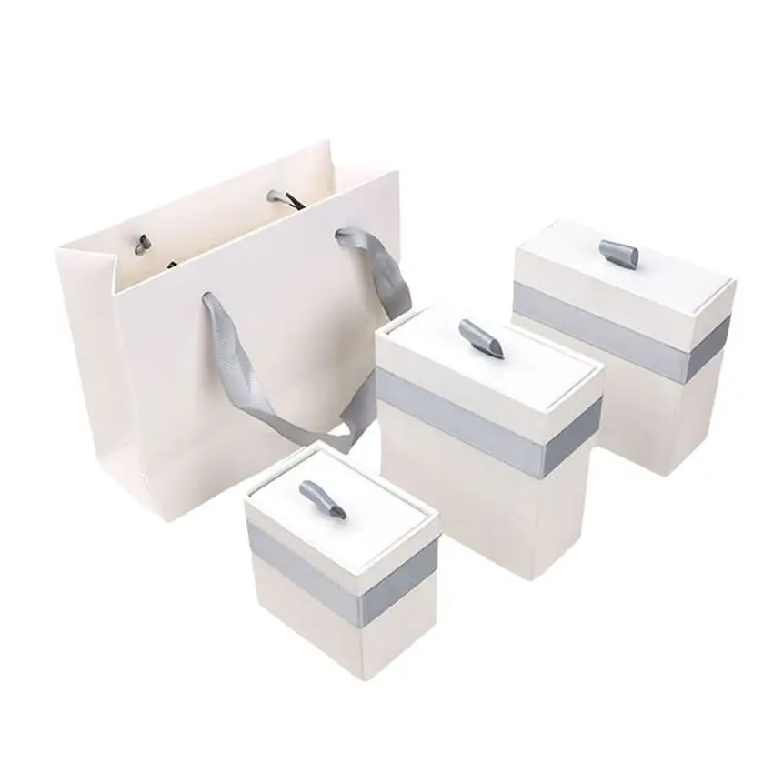 Wholesale Direct Sales White Logo Custom Package Leather Plastic Small Jewelry Box