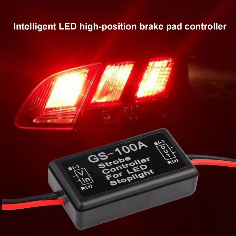 12-24V Universal Car LED Brake Stop Light Lamp Flash Strobe Controller Flasher Module for Car Vehicles Signal Light