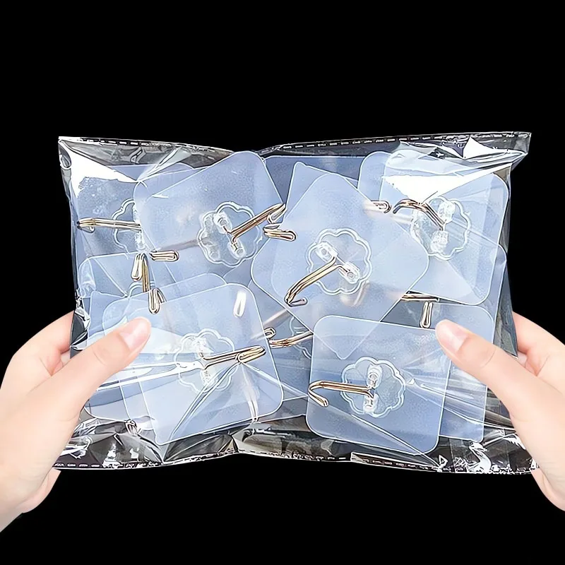 Factory wholesale cheap high quality heavy duty plastic hooks transparent square wall hooks clothes wall hangers