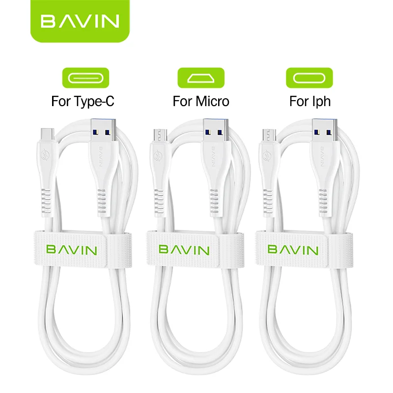 BAVIN Fast Charging Phone Iphone Type-c Micro Usb Cable Wire Data Cables