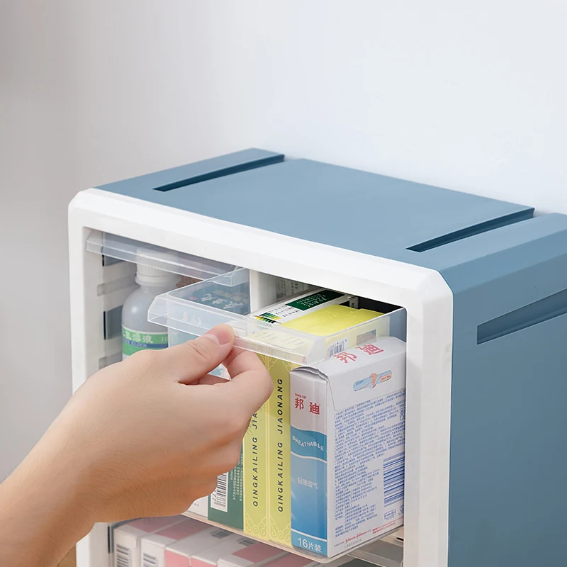 Wall Mounted Storage Box Medicine Storage Container Pill Organizer Multi-fuctional Storage Box For Household