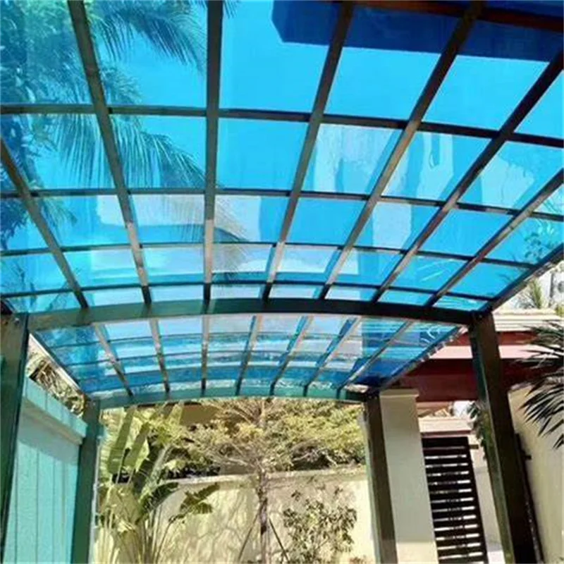 Custom size Weather resistance Clear Transparent UV Plastic Polycarbonate solid sheet for porch awning