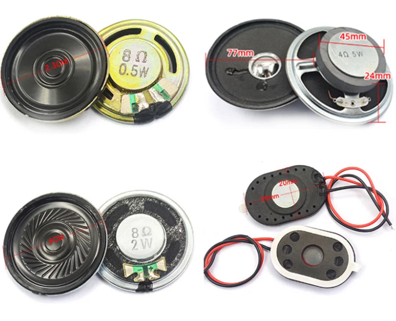 speaker price 10w 4 ohm 3 inch 77mm small electronic buzzer