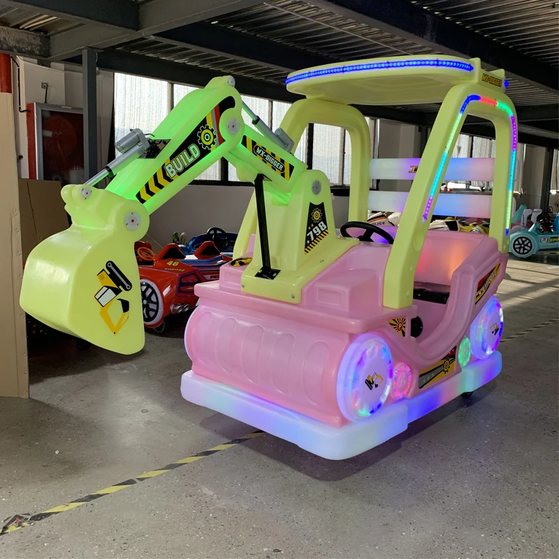 2025 new model digger Bulldozer excavator electric Battery bumper cars for children and adults for sales