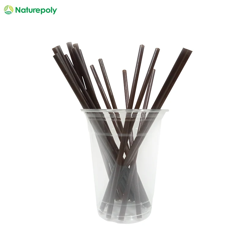 Wholesale Customized 5 6 7 8 10 12mm Eco Friendly Disposable Non Plastic Compostable Straw Biodegradable Coffee Straws