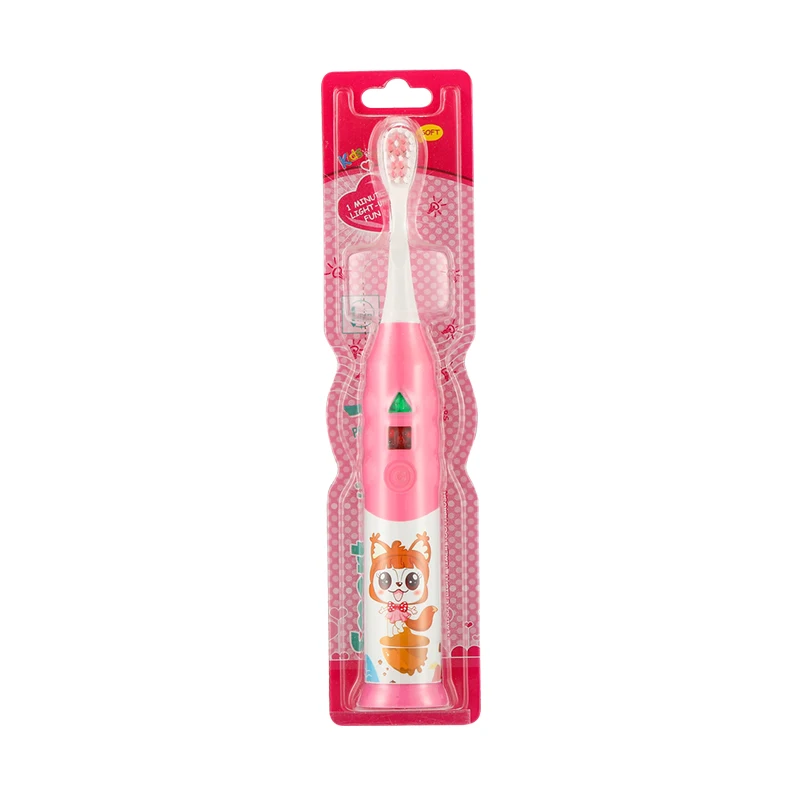 High Quality Cartoon Oral Care Soft Round Head Sonic Kid Rotary Electric Toothbrush With Led