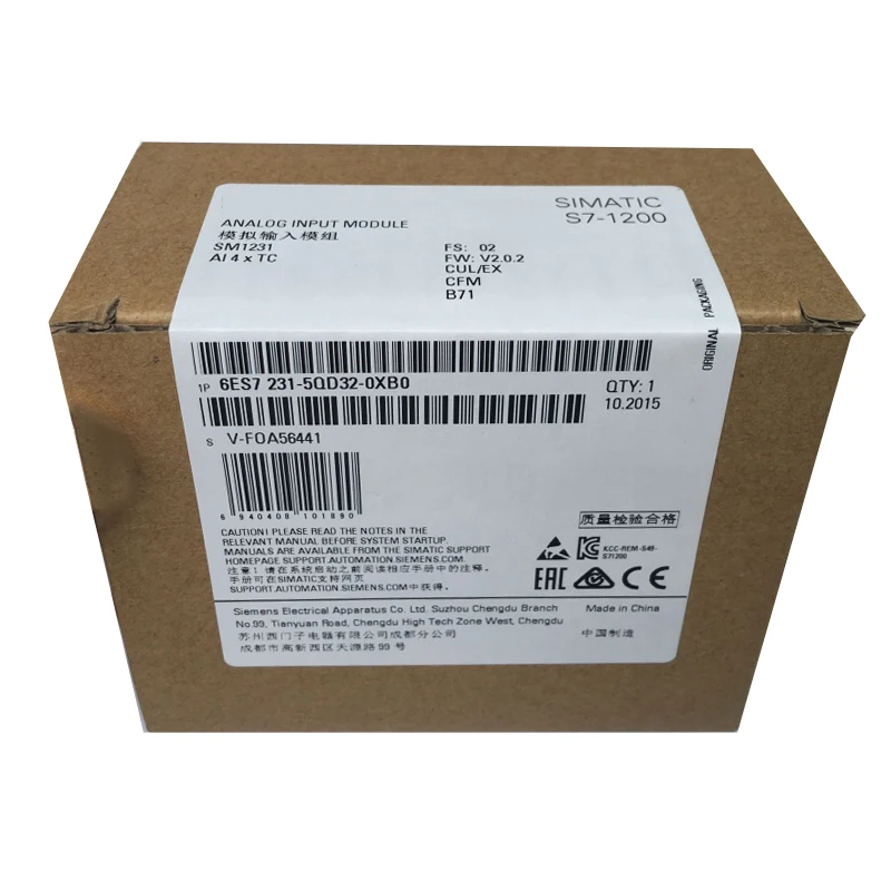 New Original 6ES7231-5QD32-0XB0 6es72315qd320xb0 SIMATIC S7-1200 Analog Input Module Stock In Warehouse
