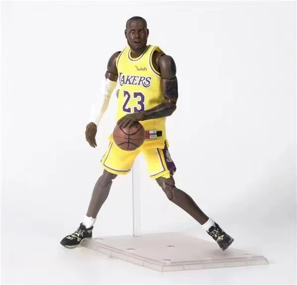 ASQ Basketball star NBA Los Angeles lakers 1/9 LeBron James no. 23 model color box figure toy