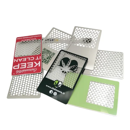 Wholesale Silver Custom Credit Card Herb Grinder Metal Business Card